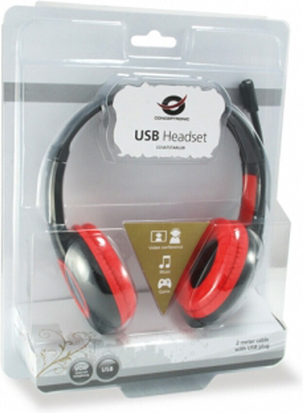 Conceptronic On Ear Κόκκινο - Image 7