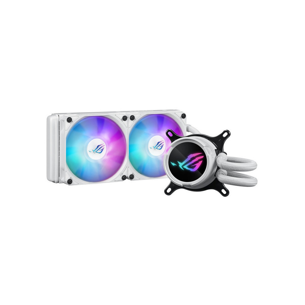 Asus ROG Strix LC III 240 (v2) Υδρόψυξη Επεξεργαστή Διπλού Ανεμιστήρα 120mm για Socket AM4/AM5/1700/1200 με ARGB Φωτισμό Λευκή - Image 2