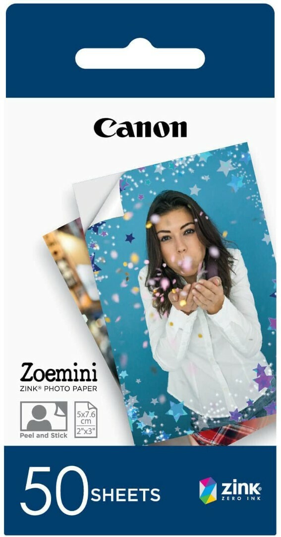 Canon Φωτογραφικό Χαρτί Peel and Stick 5x7.6 για Εκτυπωτές Zink 50 Φύλλα