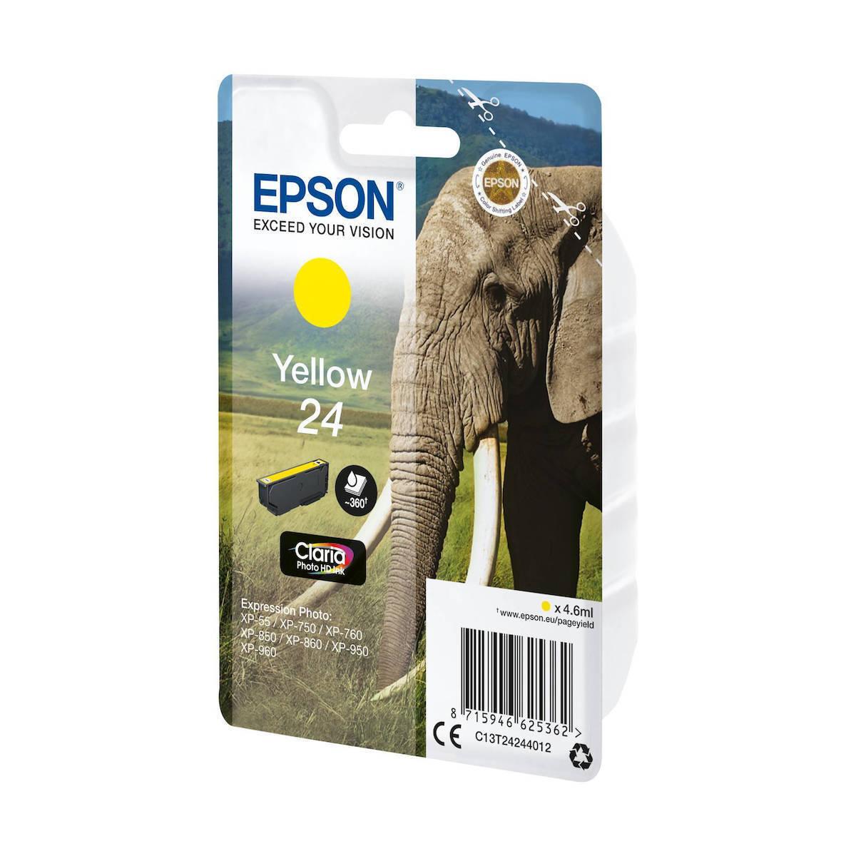Epson 24 Yellow Γνήσιο Μελάνι Εκτυπωτή InkJet Κίτρινο (C13T24244010 C13T24244012) - Image 3