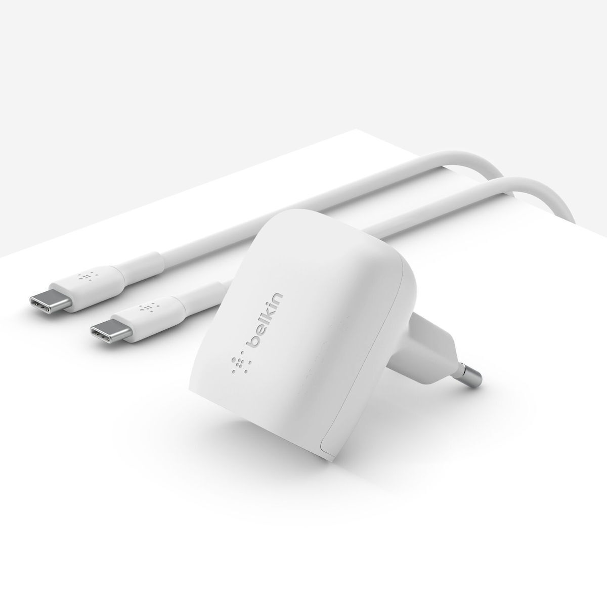 Belkin WCA006VF1MWH-B6 USB-C 20W με Καλώδιο USB-C - USB-C