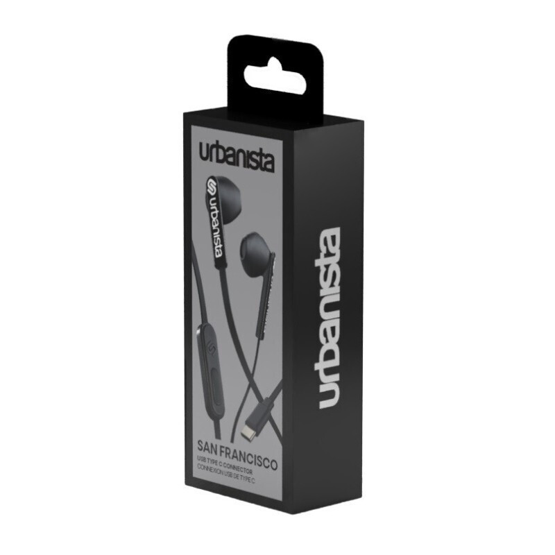 Urbanista San Francisco In-ear Handsfree με Βύσμα USB-C Μαύρο - Image 4