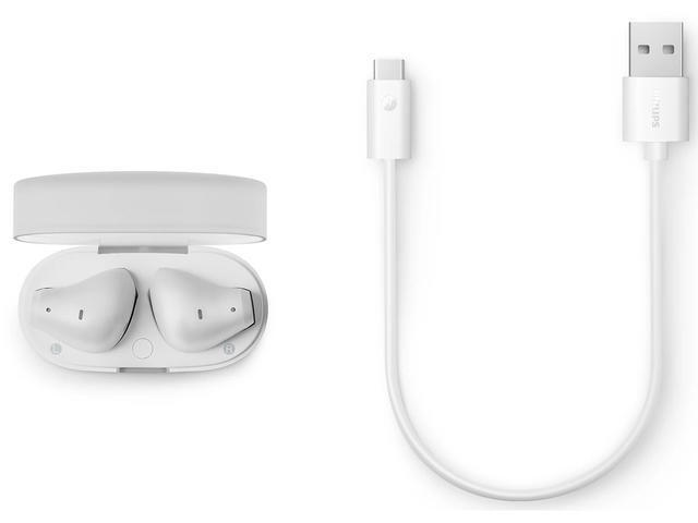 Philips TAT2139 Earbud Bluetooth Handsfree Ακουστικά με Αντοχή στον Ιδρώτα και Θήκη Φόρτισης Λευκά - Image 4