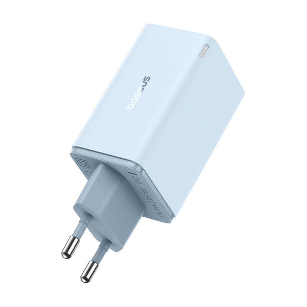 Baseus Φορτιστής Χωρίς Καλώδιο GaN με 2 Θύρες USB-A και 2 Θύρες USB-C 65W Power Delivery Μπλε (P10162701313-00)