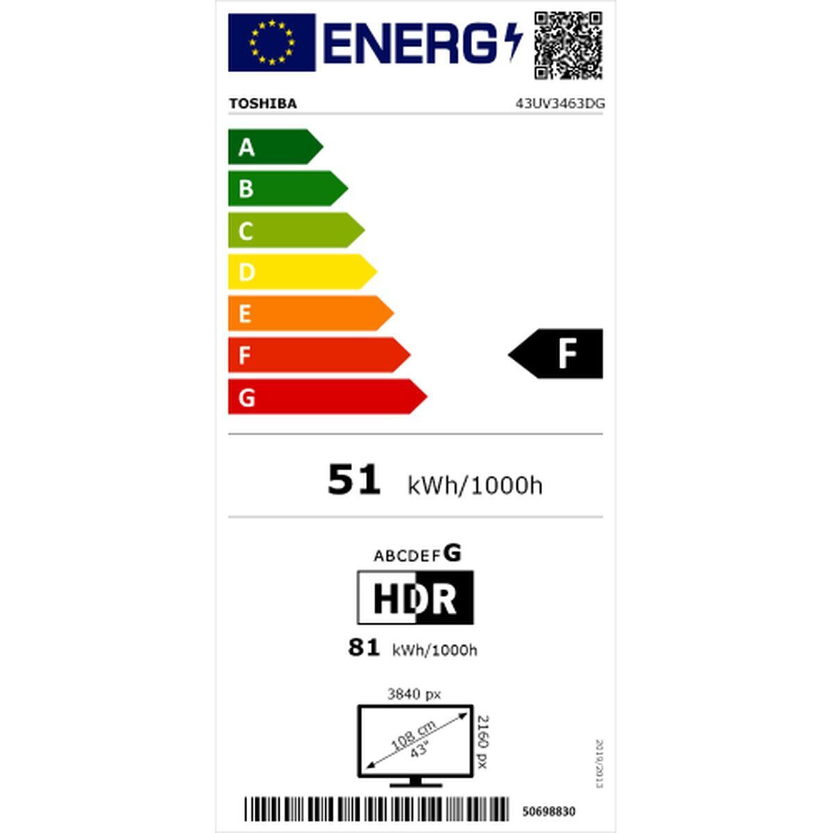 Toshiba Smart Τηλεόραση 43" 4K UHD LED UV34 (2024) 43UV3463DG - Image 2