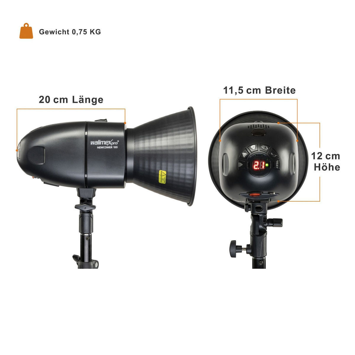 Walimex Pro Newcomer 100 II Set Double Kit Φωτισμού - Image 4