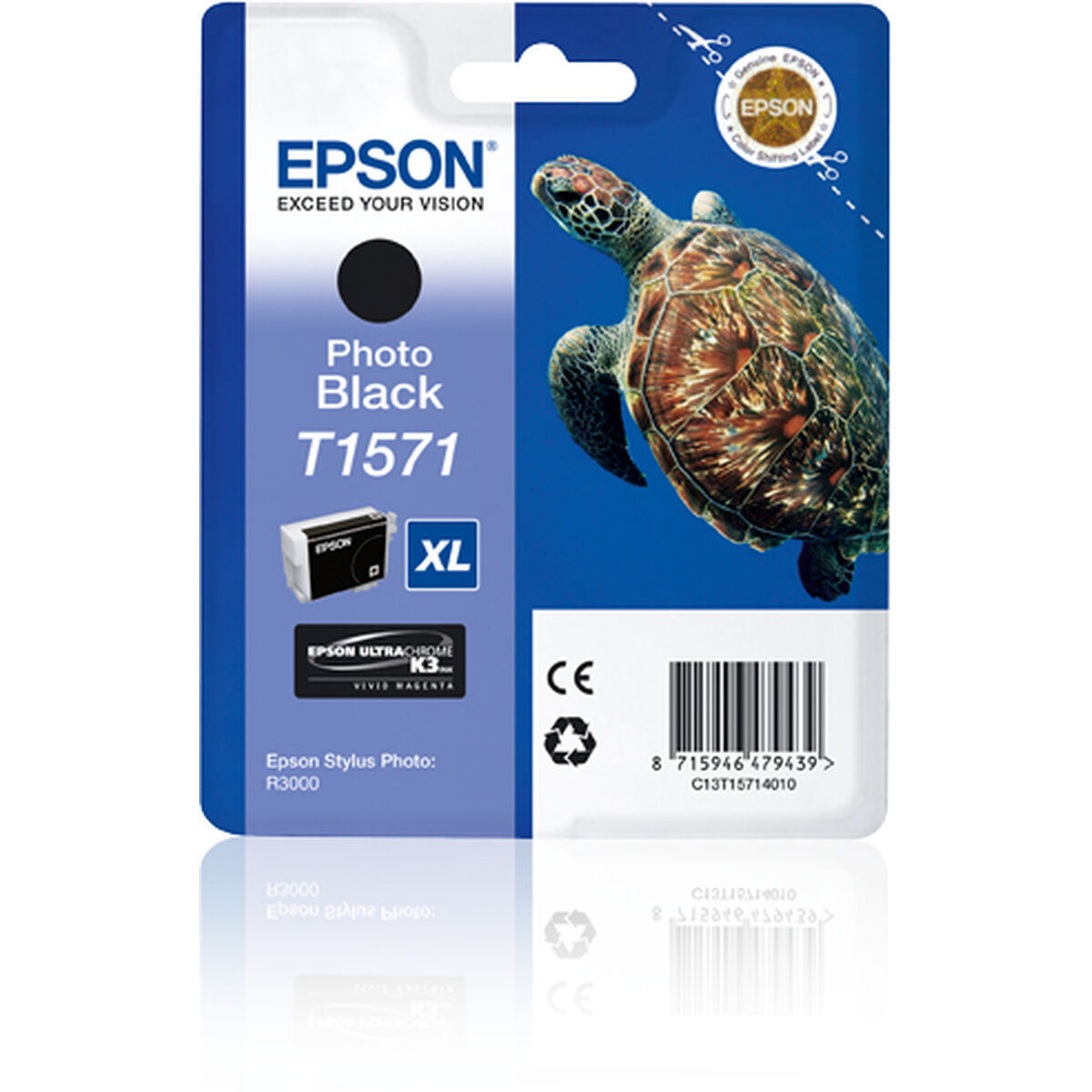 Epson T1571XL Γνήσιο Μελάνι Εκτυπωτή InkJet Photo Μαύρο (C13T15714010)