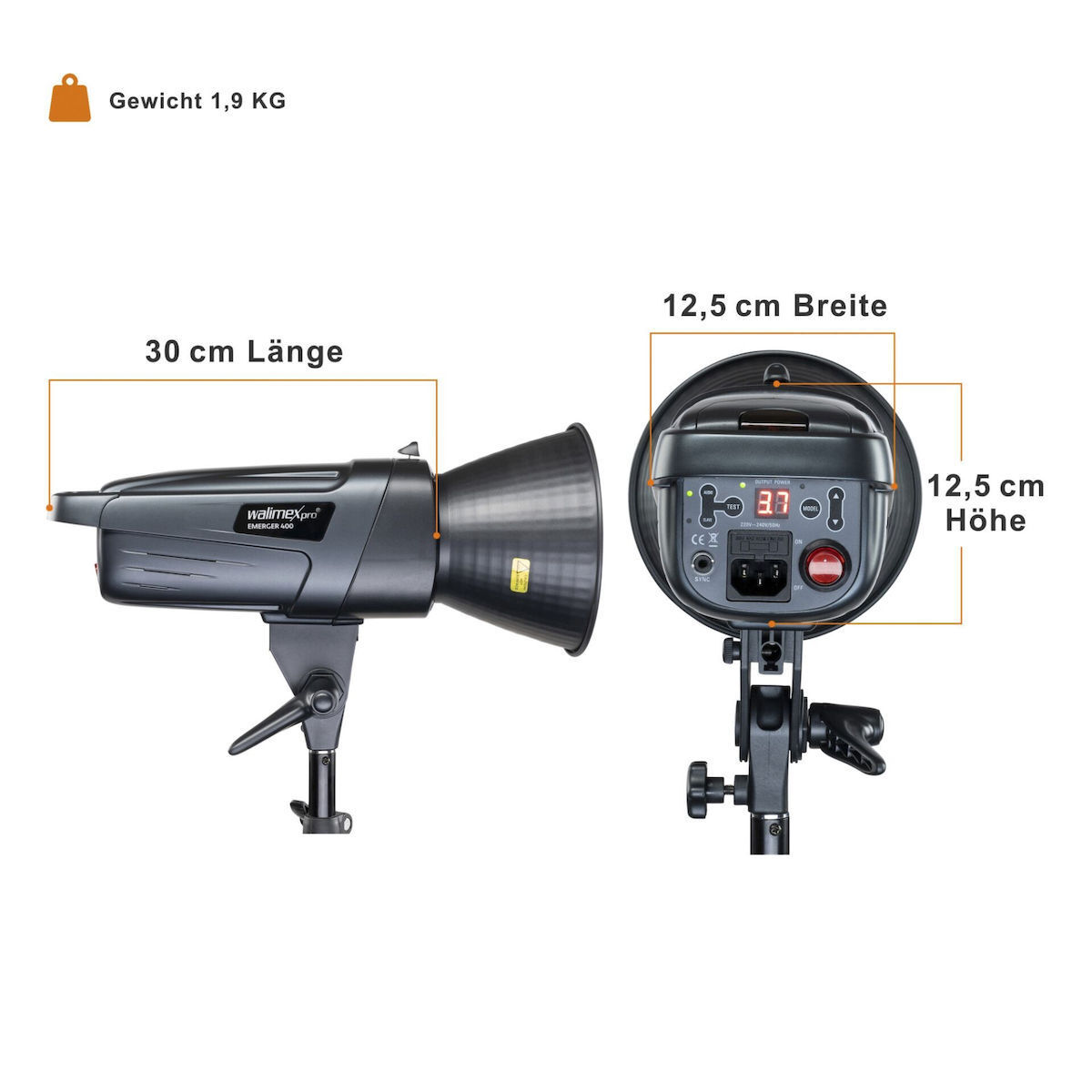 Walimex Emerger 400 Set Double Kit Φωτισμού - Image 3