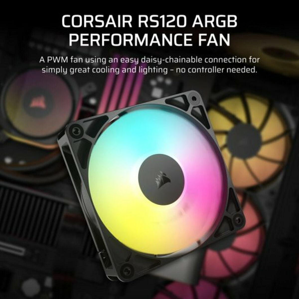 Corsair RS120 Case Fan με ARGB Φωτισμό και Σύνδεση 4-Pin PWM - Image 6