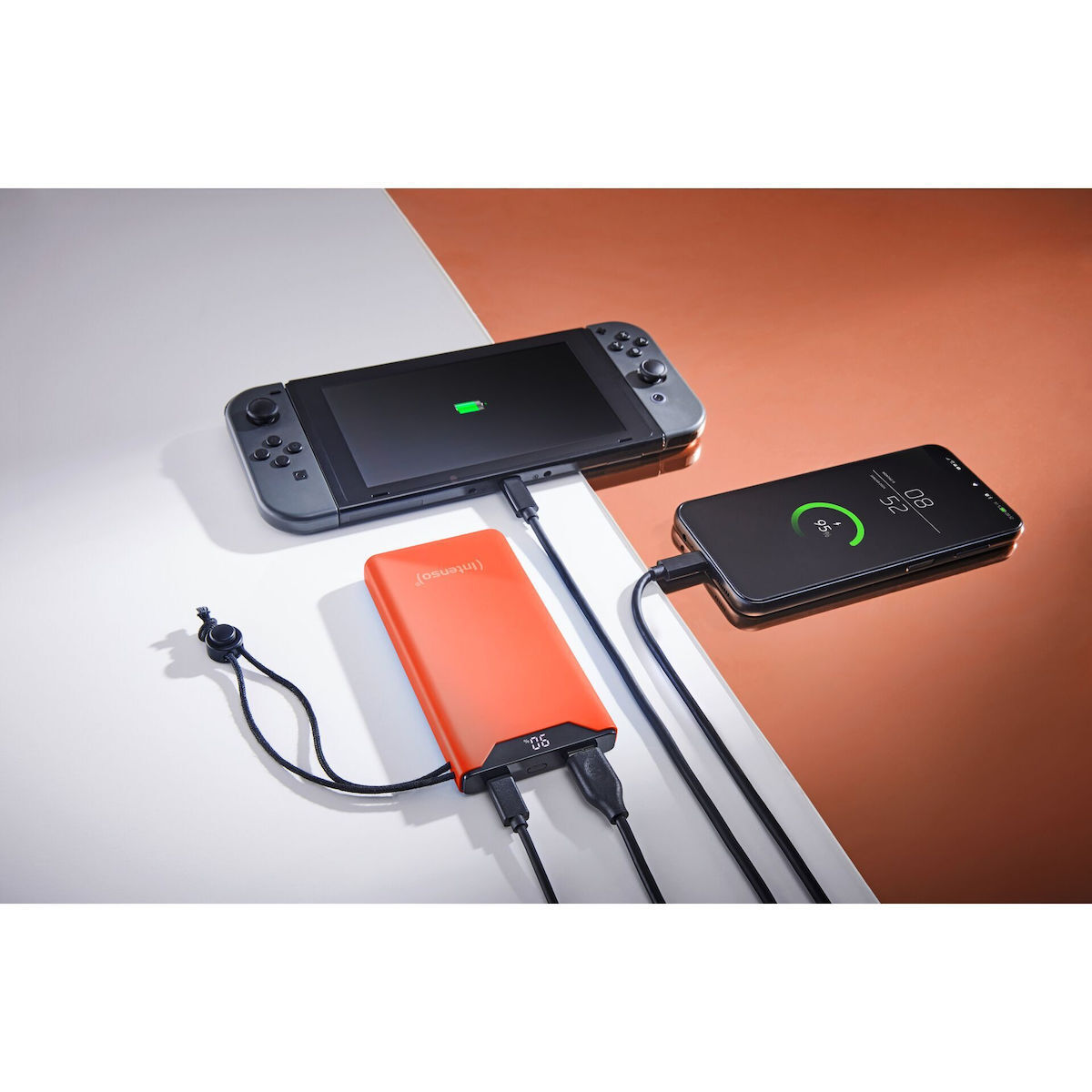 Intenso F10000 Power Bank 10000mAh 20W με Θύρα USB-A και Θύρα USB-C Quick Charge 3.0 Πορτοκαλί - Image 5