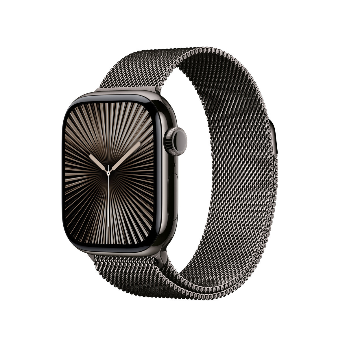 Apple Watch Series 10 Cellular Titanium 42mm Αδιάβροχο με eSIM και Παλμογράφο (Gold - Milanese Loop Natural)