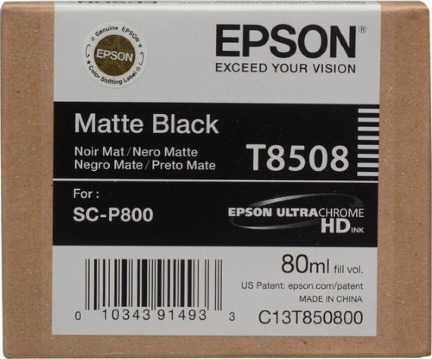 Epson T85080N Γνήσιο Μελάνι Εκτυπωτή InkJet Matte Μαύρο / Μαύρο (C13T85080N) - Image 2