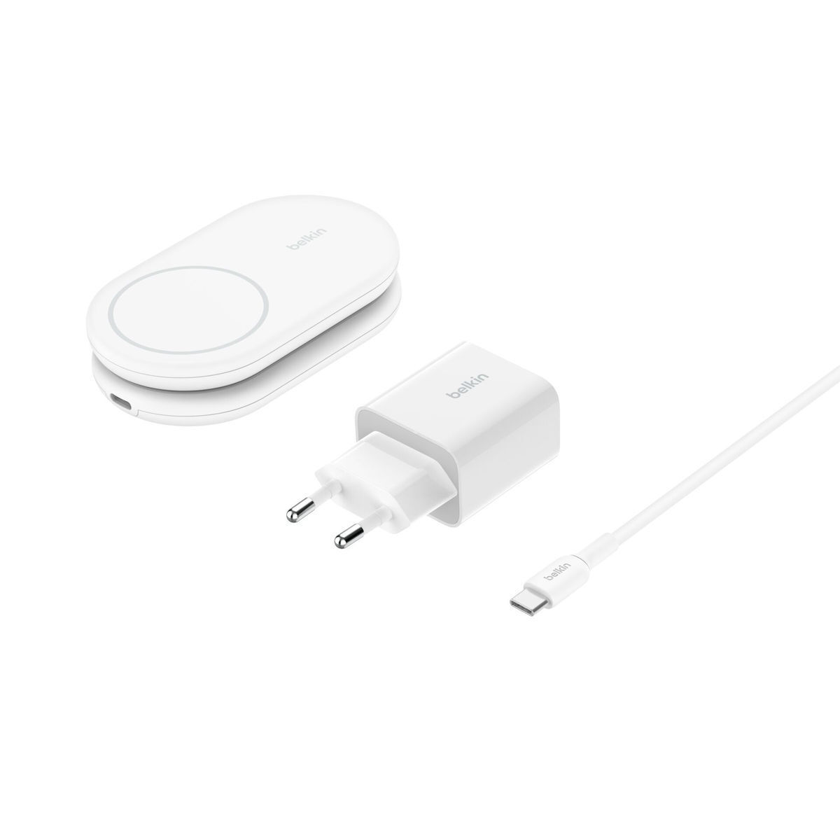 Belkin Ασύρματος Φορτιστής Qi2 και Καλώδιο USB-C 15W Λευκός (BOOST Charge) - Image 2