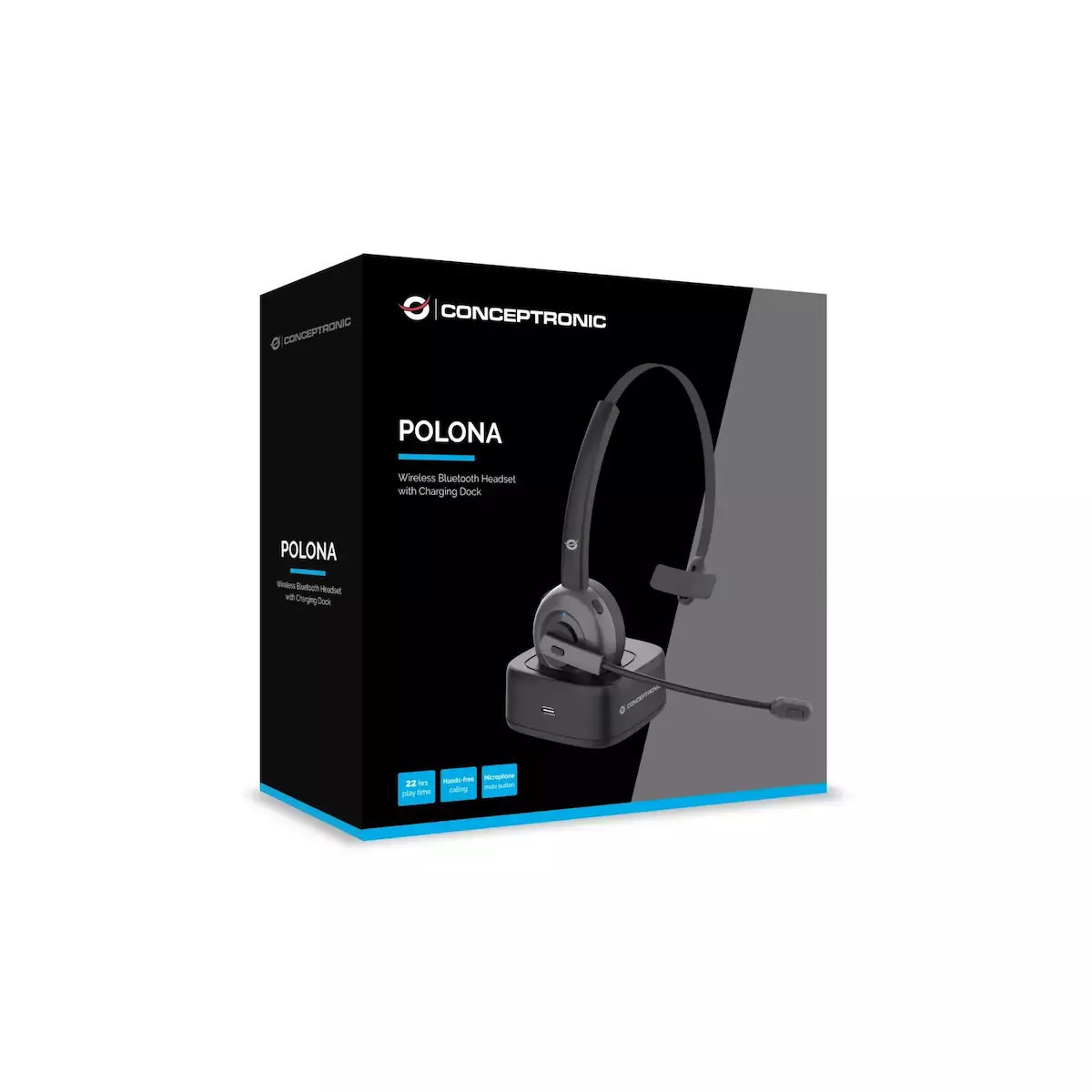 Conceptronic On Ear Multimedia Ακουστικά με μικροφωνο και σύνδεση Bluetooth - Image 4
