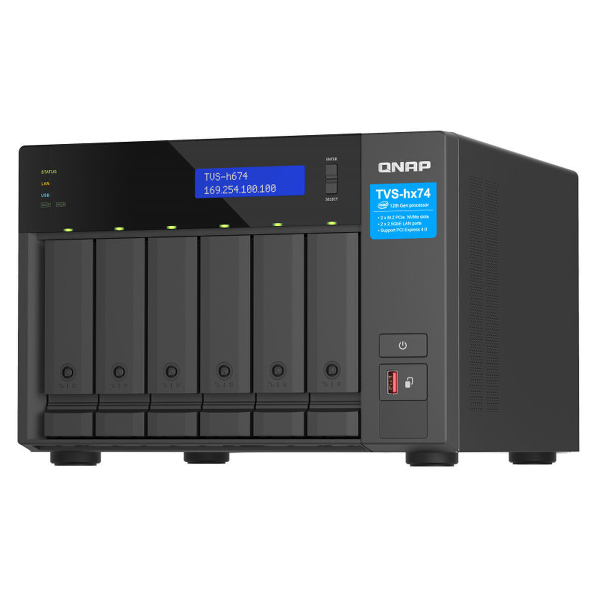 QNap TVS-h674-i5-32G NAS Tower με 6 θέσεις για HDD/M.2/SSD και 2 θύρες Ethernet - Image 3