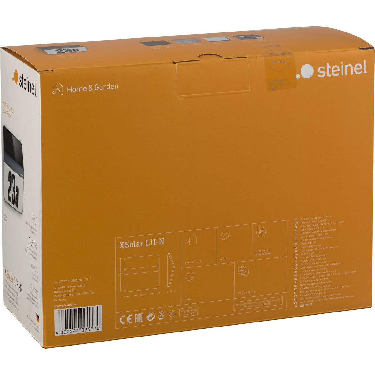 Steinel Επιτοίχιο Ηλιακό Φωτιστικό Xsolar LH-N ANT Αριθμού Οικίας 3W - Image 3
