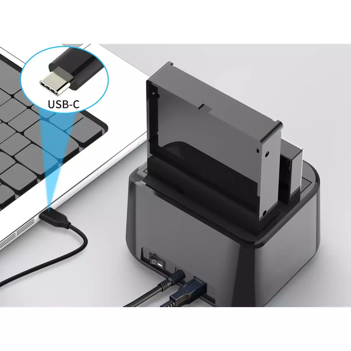 Conceptronic Docking Station για 2 Σκληρούς Δίσκους SATA 2.5" / 3.5" με σύνδεση USB-C (DONN12B) - Image 5