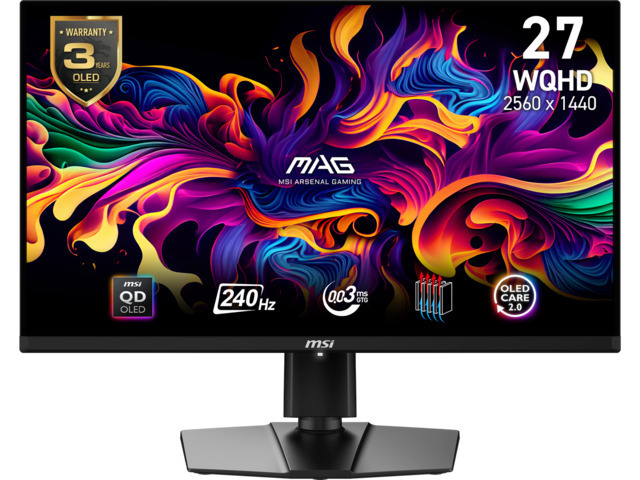 MSI MAG 271QPX QD-OLED E2 26.5" QD-OLED HDR QHD 2560x1440
