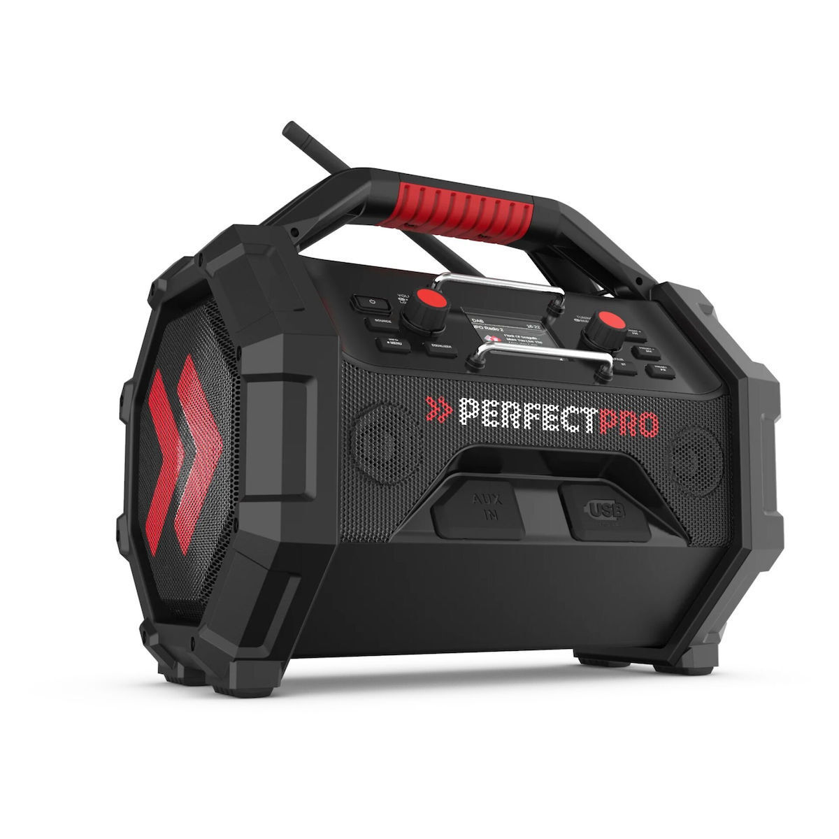 PerfectPro Rocktagon 18V Φορητό Ραδιόφωνο Μπαταρίας DAB+ με Bluetooth Μαύρο - Image 3