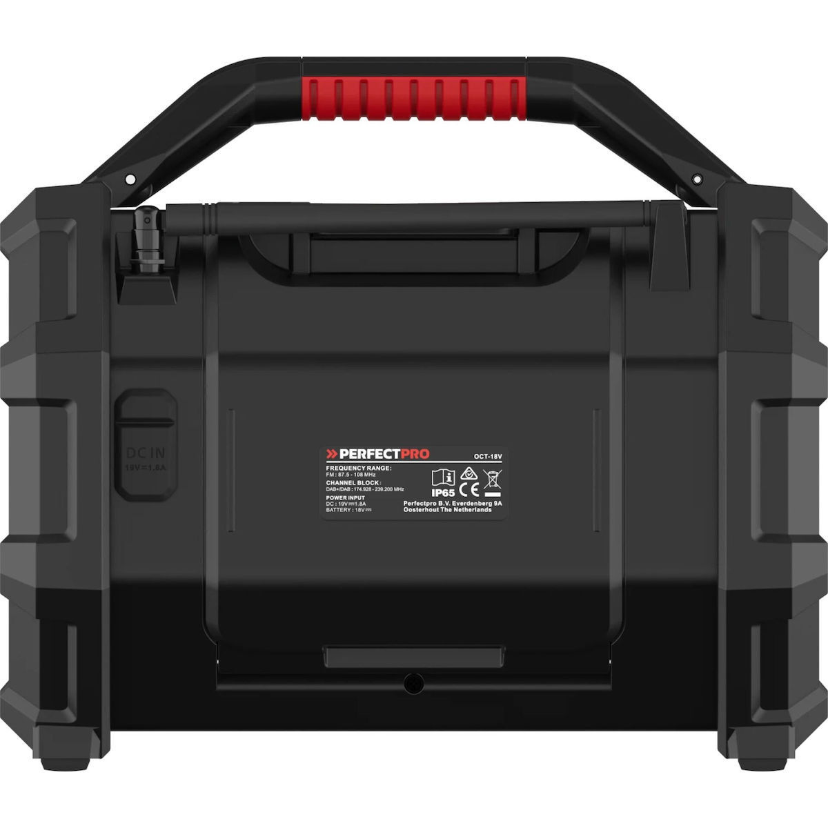 PerfectPro Rocktagon 18V Φορητό Ραδιόφωνο Μπαταρίας DAB+ με Bluetooth Μαύρο - Image 4