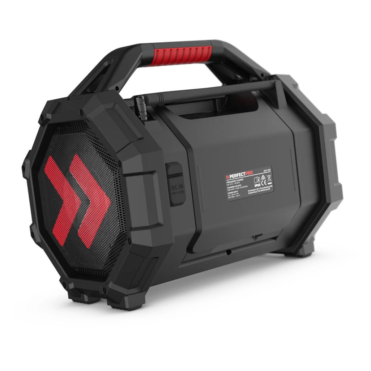 PerfectPro Rocktagon 18V Φορητό Ραδιόφωνο Μπαταρίας DAB+ με Bluetooth Μαύρο - Image 5
