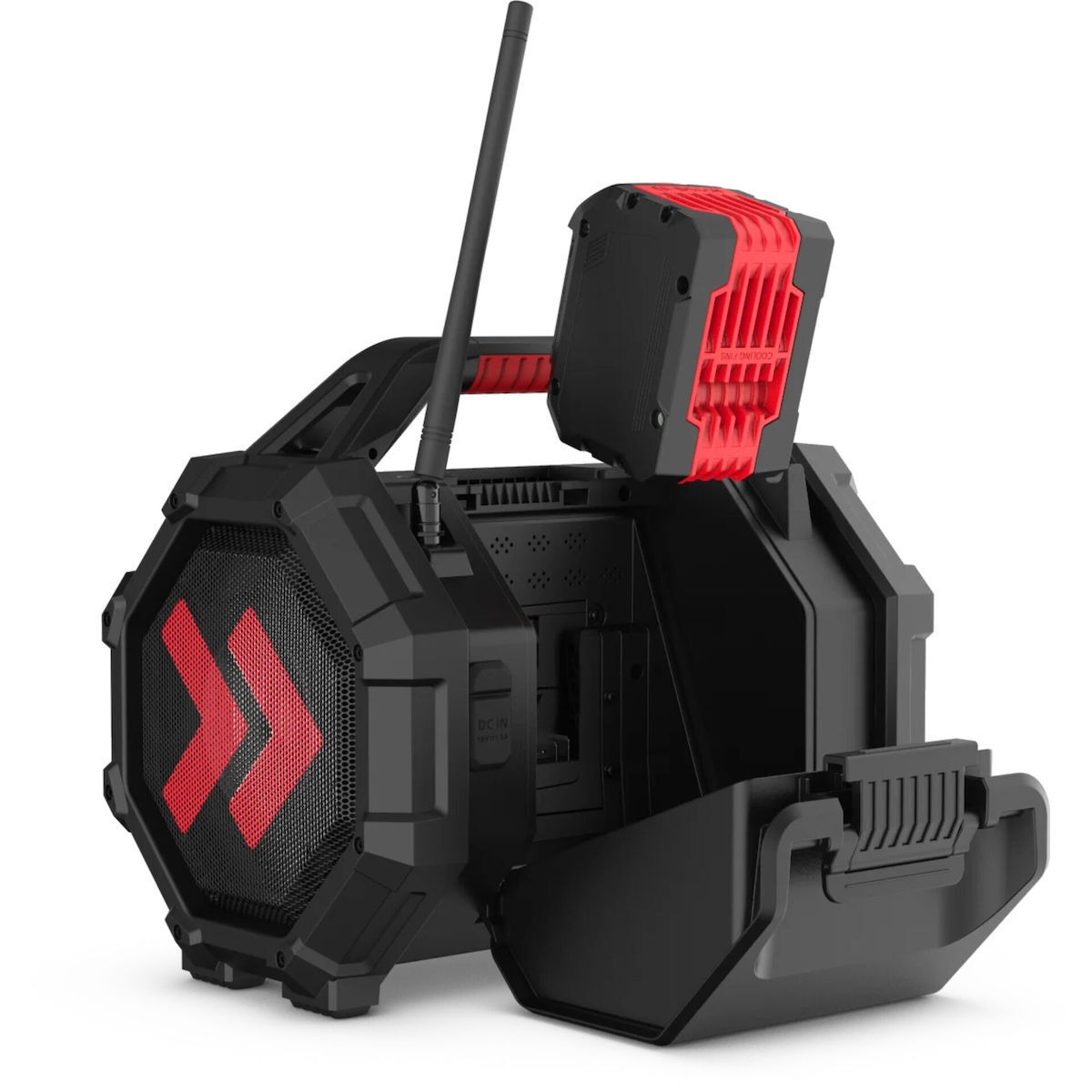 PerfectPro Rocktagon 18V Φορητό Ραδιόφωνο Μπαταρίας DAB+ με Bluetooth Μαύρο - Image 6