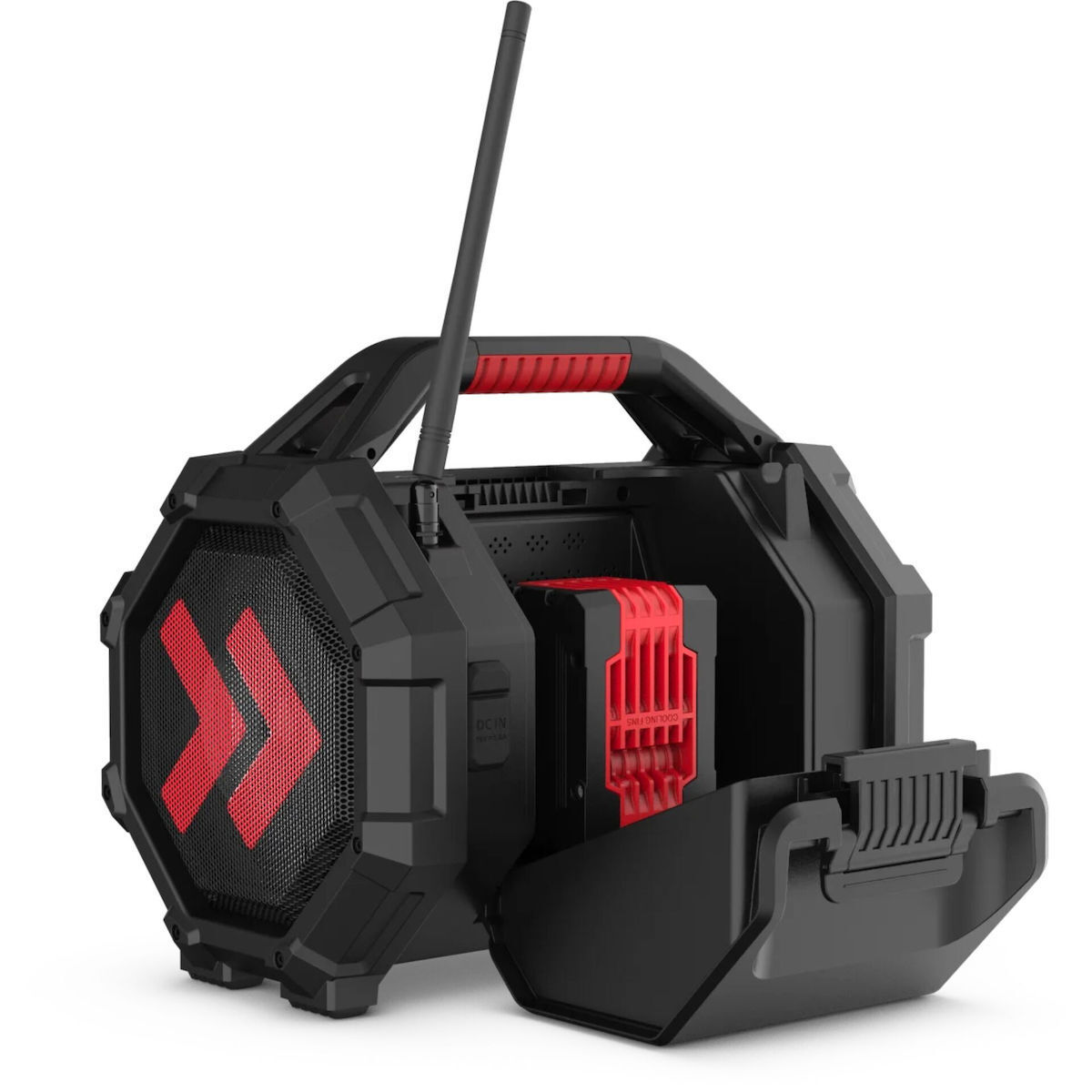 PerfectPro Rocktagon 18V Φορητό Ραδιόφωνο Μπαταρίας DAB+ με Bluetooth Μαύρο - Image 7