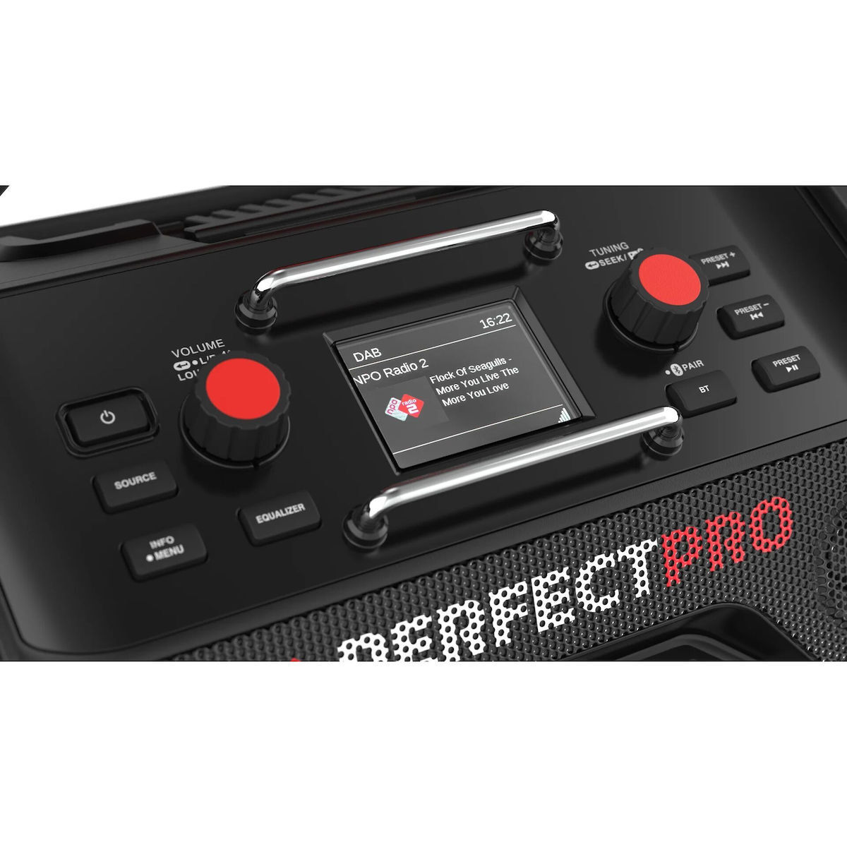 PerfectPro Rocktagon 18V Φορητό Ραδιόφωνο Μπαταρίας DAB+ με Bluetooth Μαύρο - Image 9