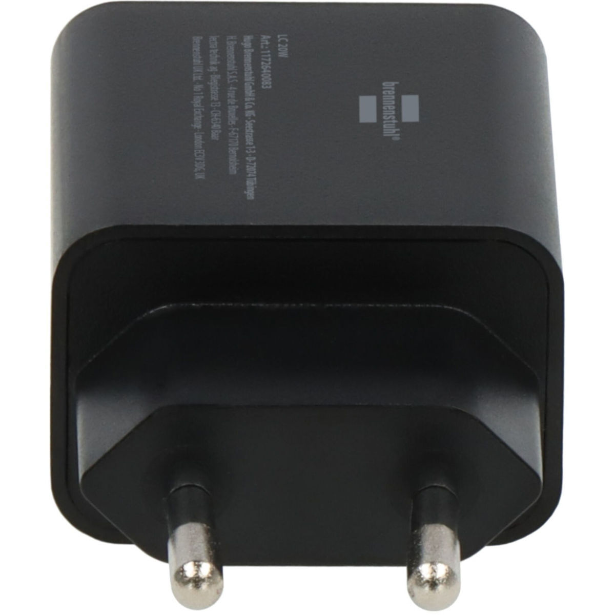 Brennenstuhl Φορτιστής Χωρίς Καλώδιο με Θύρα USB-C 20W Power Delivery Μαύρος (1172640083) - Image 3