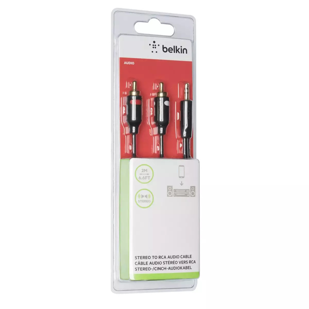 Belkin Καλώδιο 3.5mm male - RCA male Μαύρο 2m (F3Y116bt2M) - Image 3
