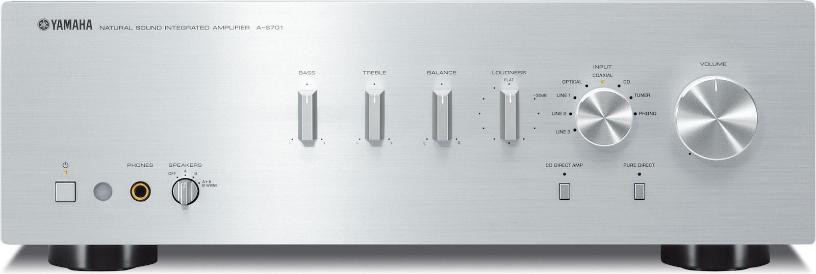 Yamaha A-S701 Ολοκληρωμένος Ενισχυτής Hi-Fi Stereo 160W/4Ω 100W/8Ω Ασημί - Image 2