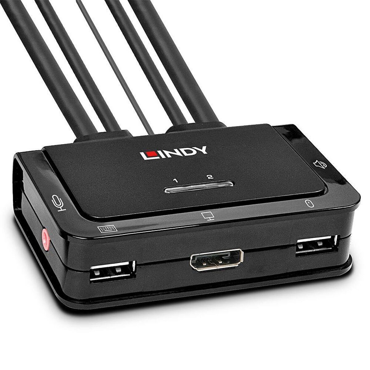 Lindy KVM Switch DisplayPort 1.2 USB 2.0 Audio