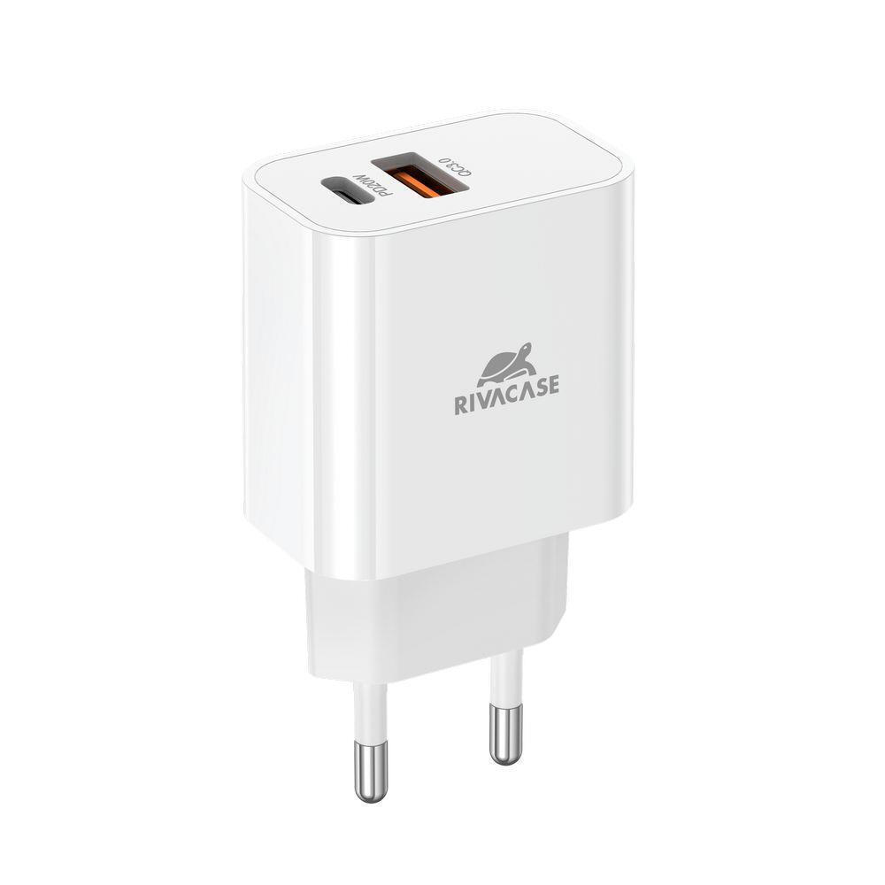 Rivacase Φορτιστής Χωρίς Καλώδιο με Θύρα USB-A και Θύρα USB-C 20W Power Delivery / Quick Charge 3.0 Λευκός (PS4102) - Image 2