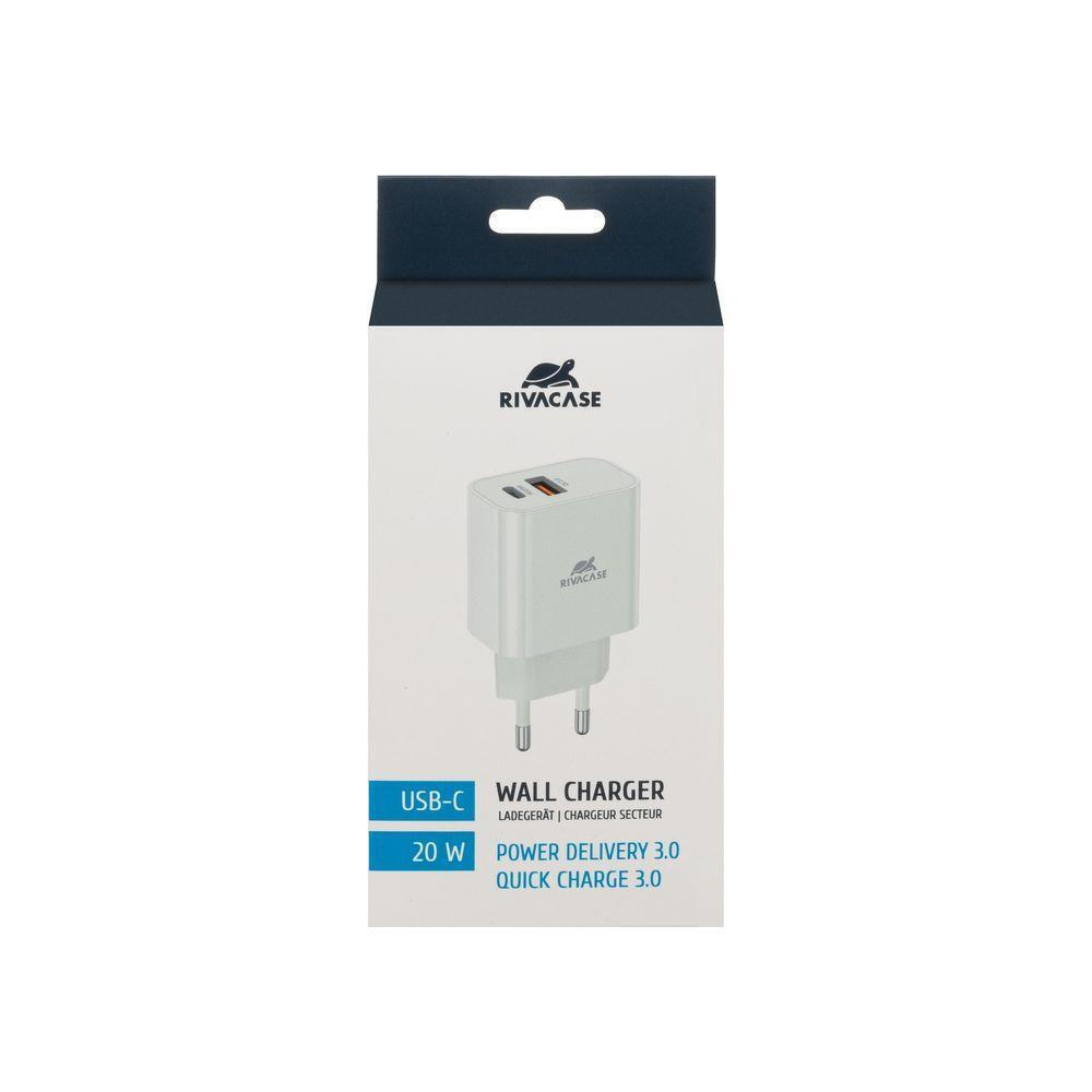 Rivacase Φορτιστής Χωρίς Καλώδιο με Θύρα USB-A και Θύρα USB-C 20W Power Delivery / Quick Charge 3.0 Λευκός (PS4102) - Image 3