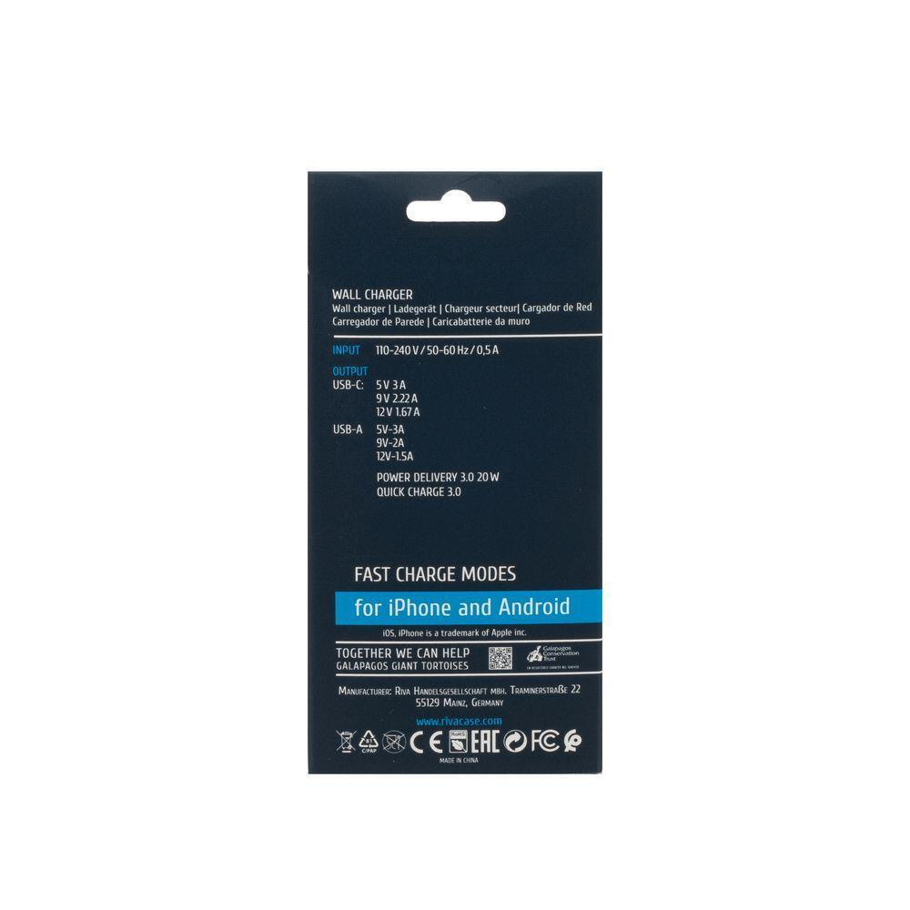 Rivacase Φορτιστής Χωρίς Καλώδιο με Θύρα USB-A και Θύρα USB-C 20W Power Delivery / Quick Charge 3.0 Λευκός (PS4102) - Image 4