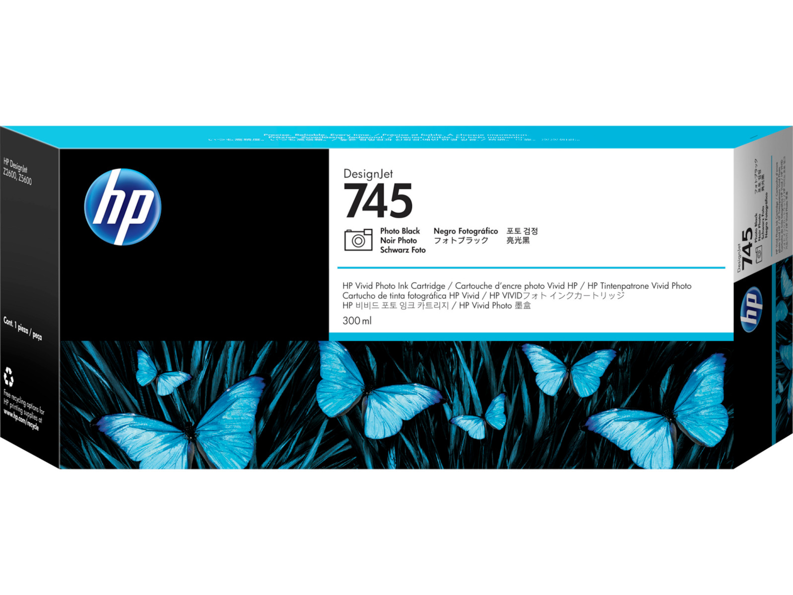 HP 745 Yellow 300ml Γνήσιο Μελάνι Εκτυπωτή InkJet - Image 3