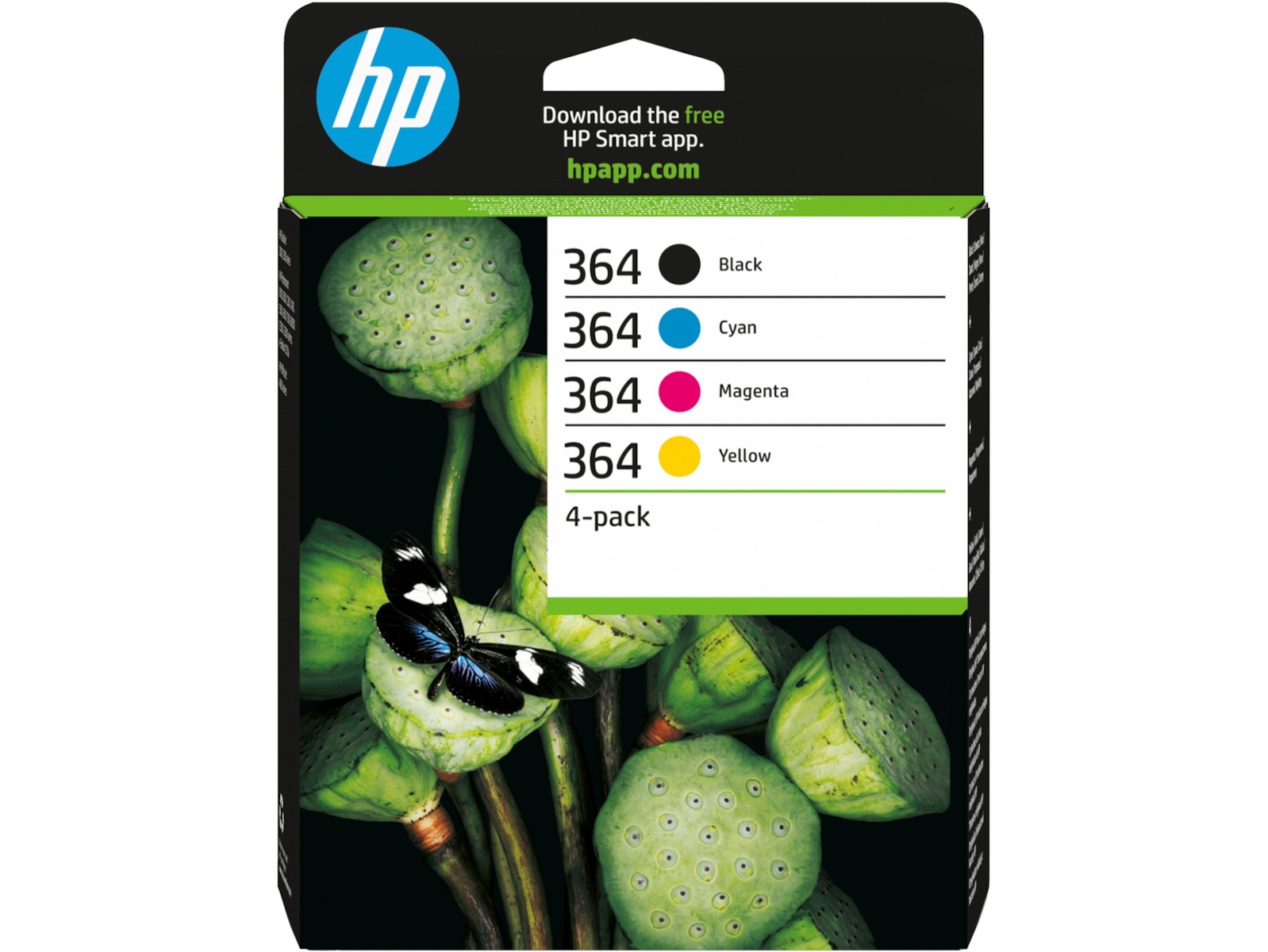 HP 364 Γνήσιο Πακέτο 4 Μελανιών Εκτυπωτή InkJet Κίτρινο / Κυανό / Ματζέντα / Μαύρο (N9J73AE) - Image 6