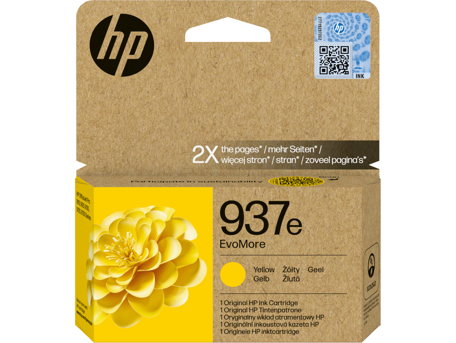 HP 937e EvoMore Γνήσιο Μελάνι Εκτυπωτή InkJet Κίτρινο (4S6W8NE) - Image 4