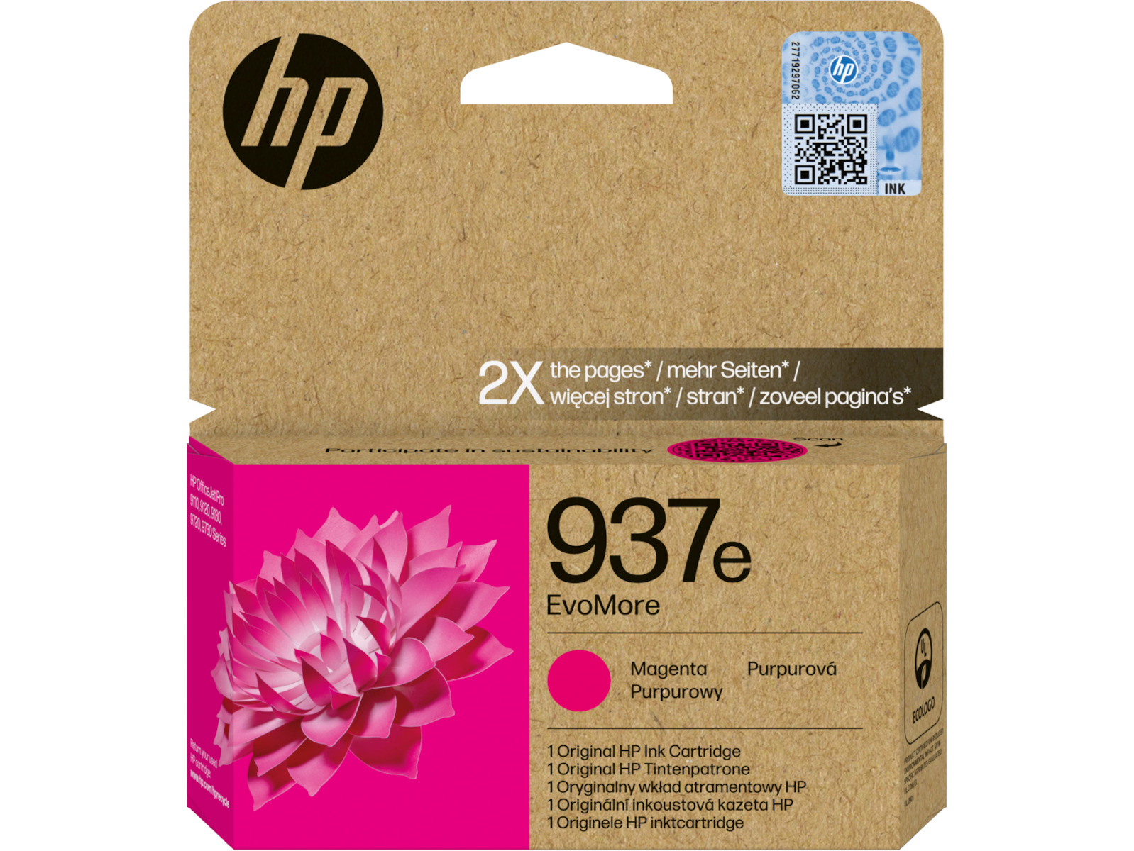 HP 937e EvoMore Γνήσιο Μελάνι Εκτυπωτή InkJet Ματζέντα (4S6W7NE) - Image 5