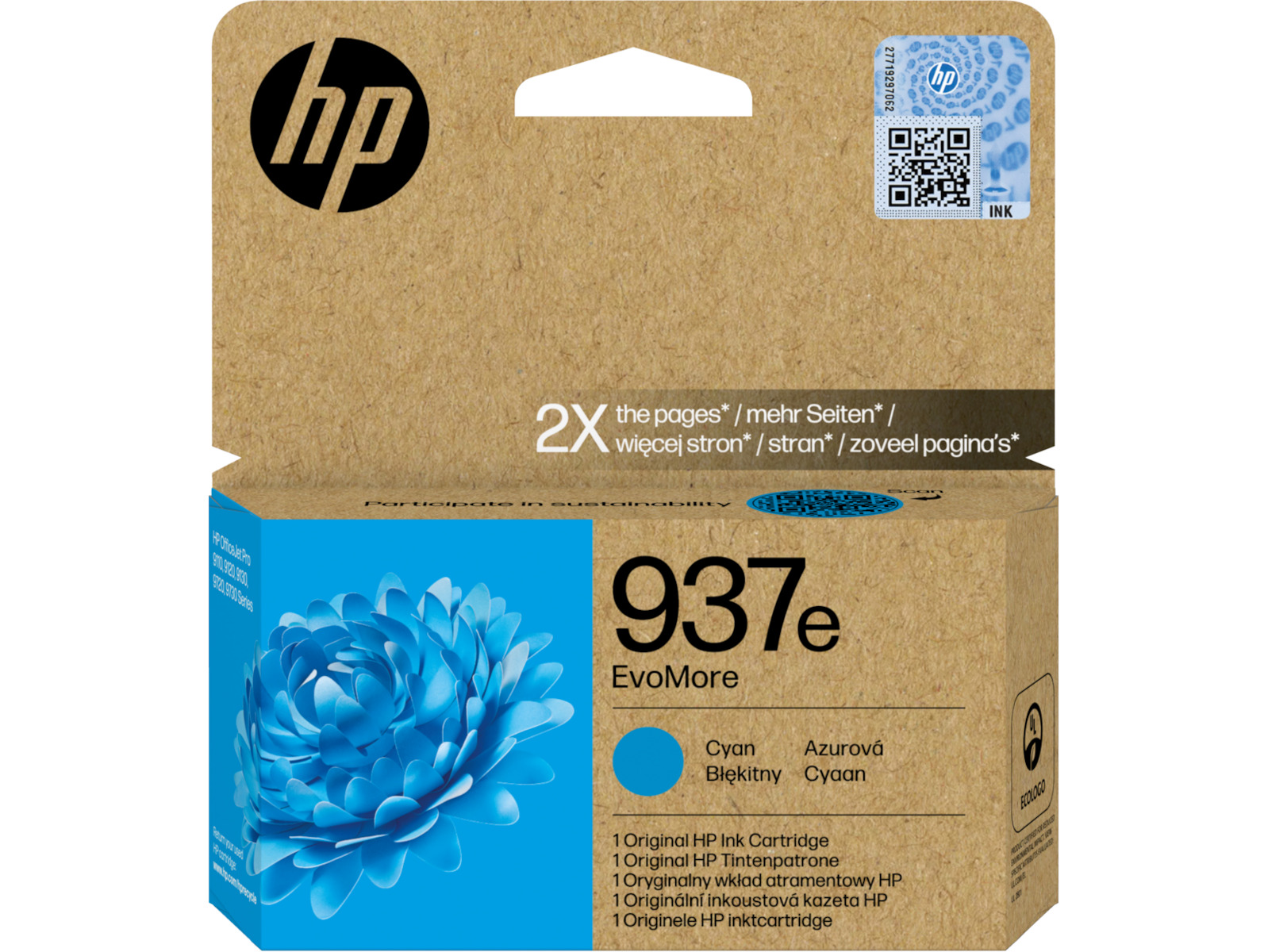 HP 937e EvoMore Γνήσιο Μελάνι Εκτυπωτή InkJet Κυανό (4S6W6NE) - Image 3