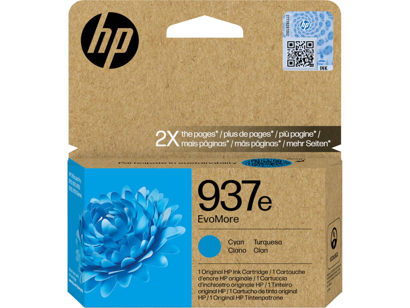 HP 937e EvoMore Γνήσιο Μελάνι Εκτυπωτή InkJet Κυανό (4S6W6NE) - Image 4