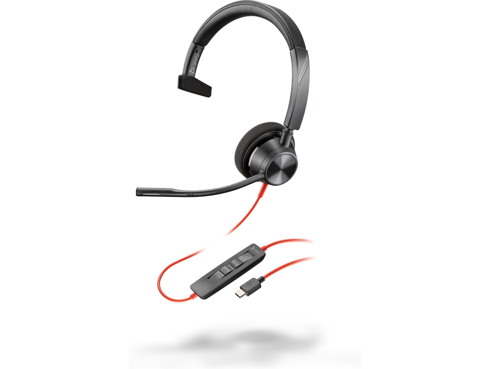 Poly Blackwire 3310 On Ear Multimedia Ακουστικά με μικρόφωνο και σύνδεση USB-A / USB-C - Image 3