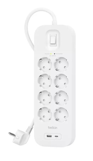 Belkin Πολύπριζο 8 Θέσεων με Καλώδιο 2m