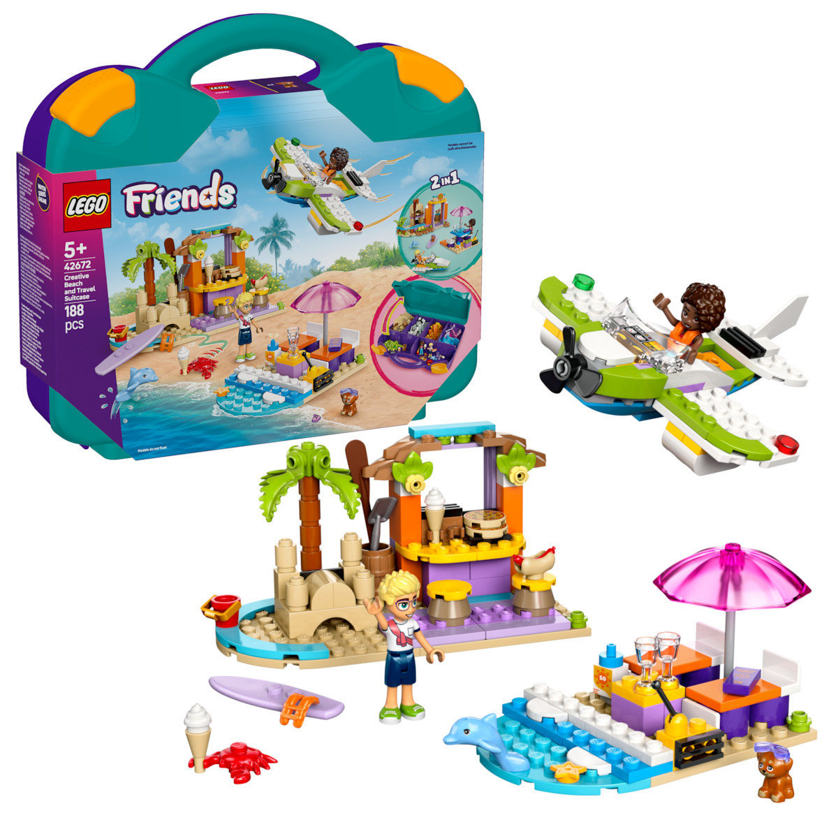 Lego Friends Creative Beach and Travel Suitcase για 5+ Ετών 188τμχ