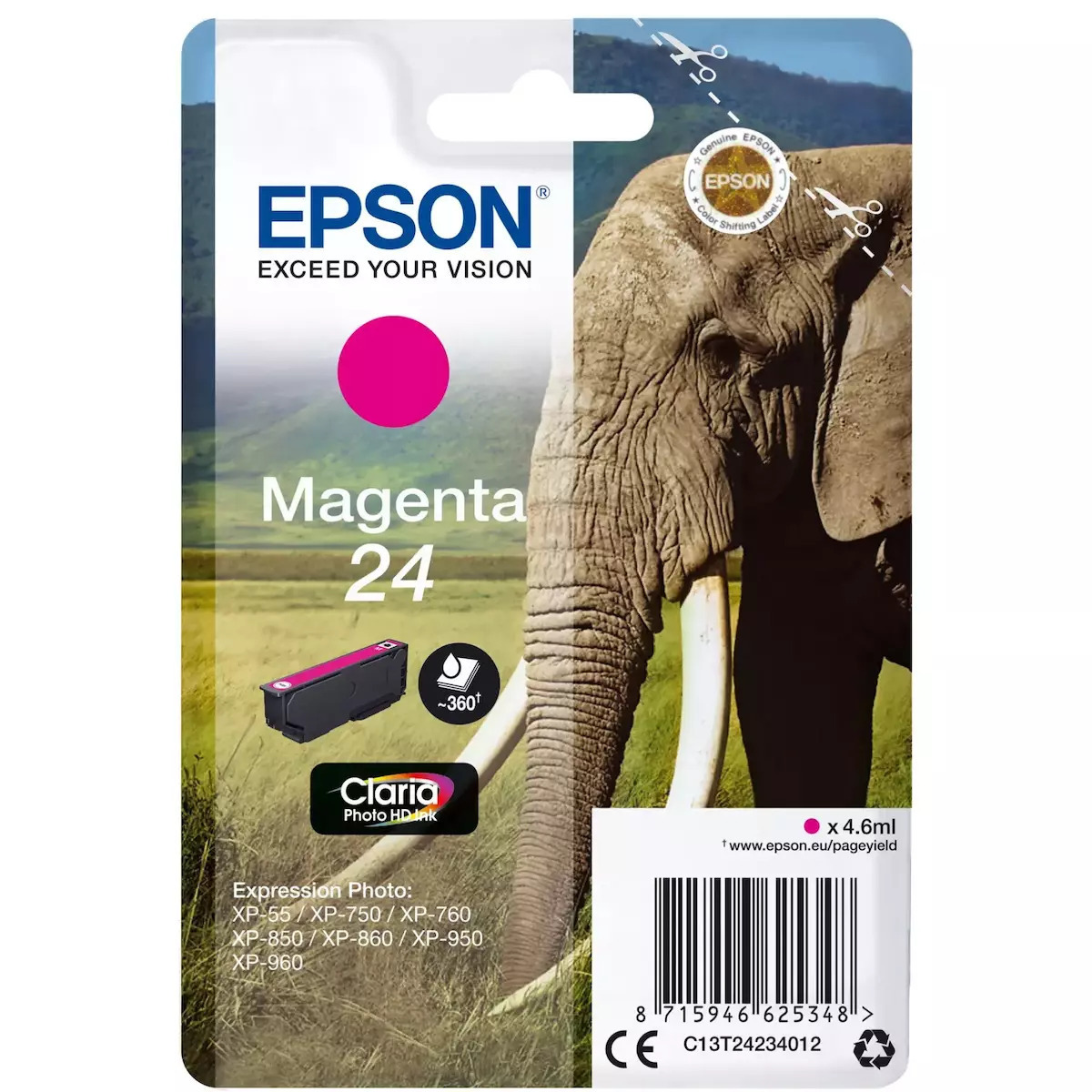 Epson 24 Magenta Γνήσιο Μελάνι Εκτυπωτή InkJet Ματζέντα (C13T24234010 C13T24234012) - Image 3
