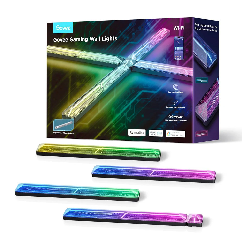 Govee Bluetooth/WiFi Διακοσμητικό Φωτιστικό Μπάρα LED Μαύρο - Image 3