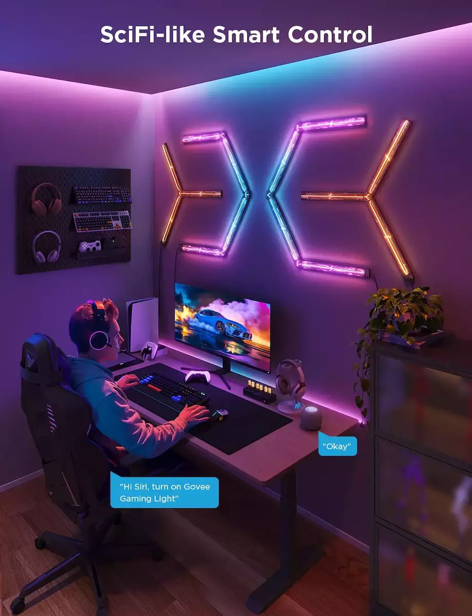 Govee Bluetooth/WiFi Διακοσμητικό Φωτιστικό Μπάρα LED Μαύρο - Image 8