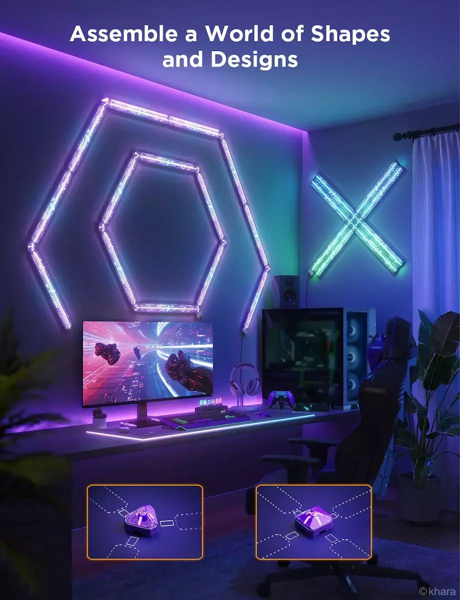 Govee Bluetooth/WiFi Διακοσμητικό Φωτιστικό Μπάρα LED Μαύρο - Image 11