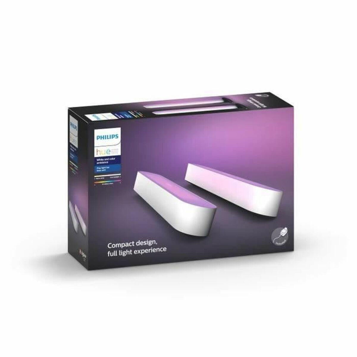 Philips Διακοσμητικό Φωτιστικό με Φωτισμό RGB Λαμπτήρας LED Λευκό 2τμχ - Image 3