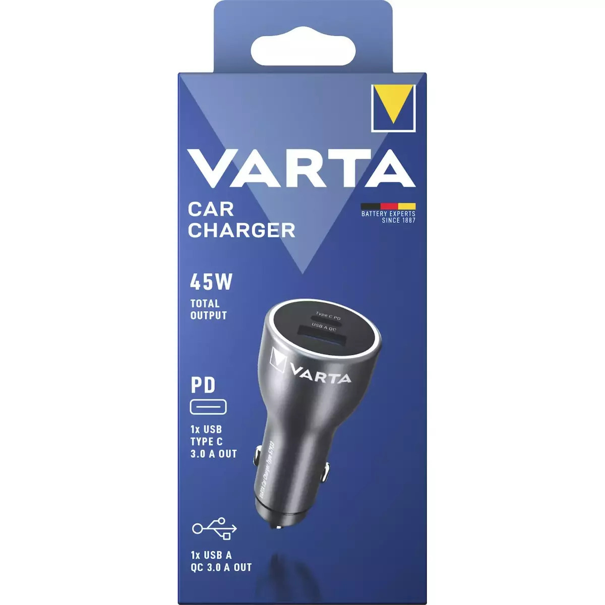 Varta Φορτιστής Αυτοκινήτου με Θύρες 1xUSB-A 1xType-C - Image 3